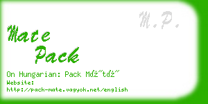 mate pack business card